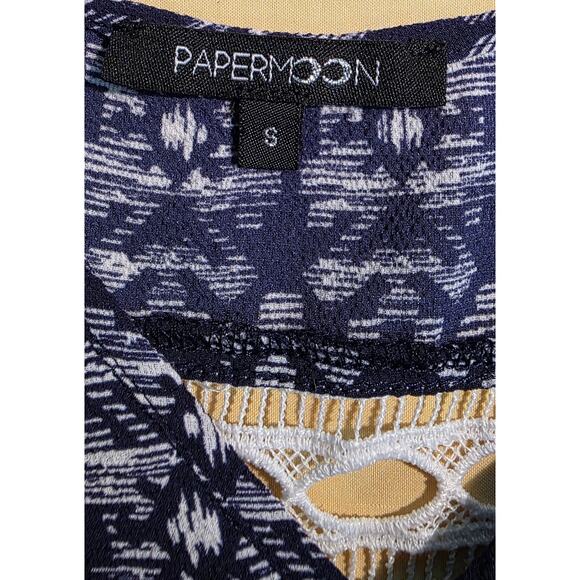 Papermoon Womens Blue‎ White Tank Top V-Neck Stitch Fix  Size S - Picture 3 of 5